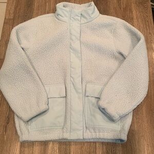 Cozy Light Blue Sherpa Jacket